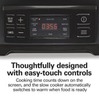 Hamilton Beach 9-in-1 Multi Cooker, 6 Qt Nonstick Aluminum Crock