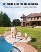 Reolink Outdoor Battery-Powered WiFi Security Camera, 4MP, 2.4/5GHz - Argus 3 Pro