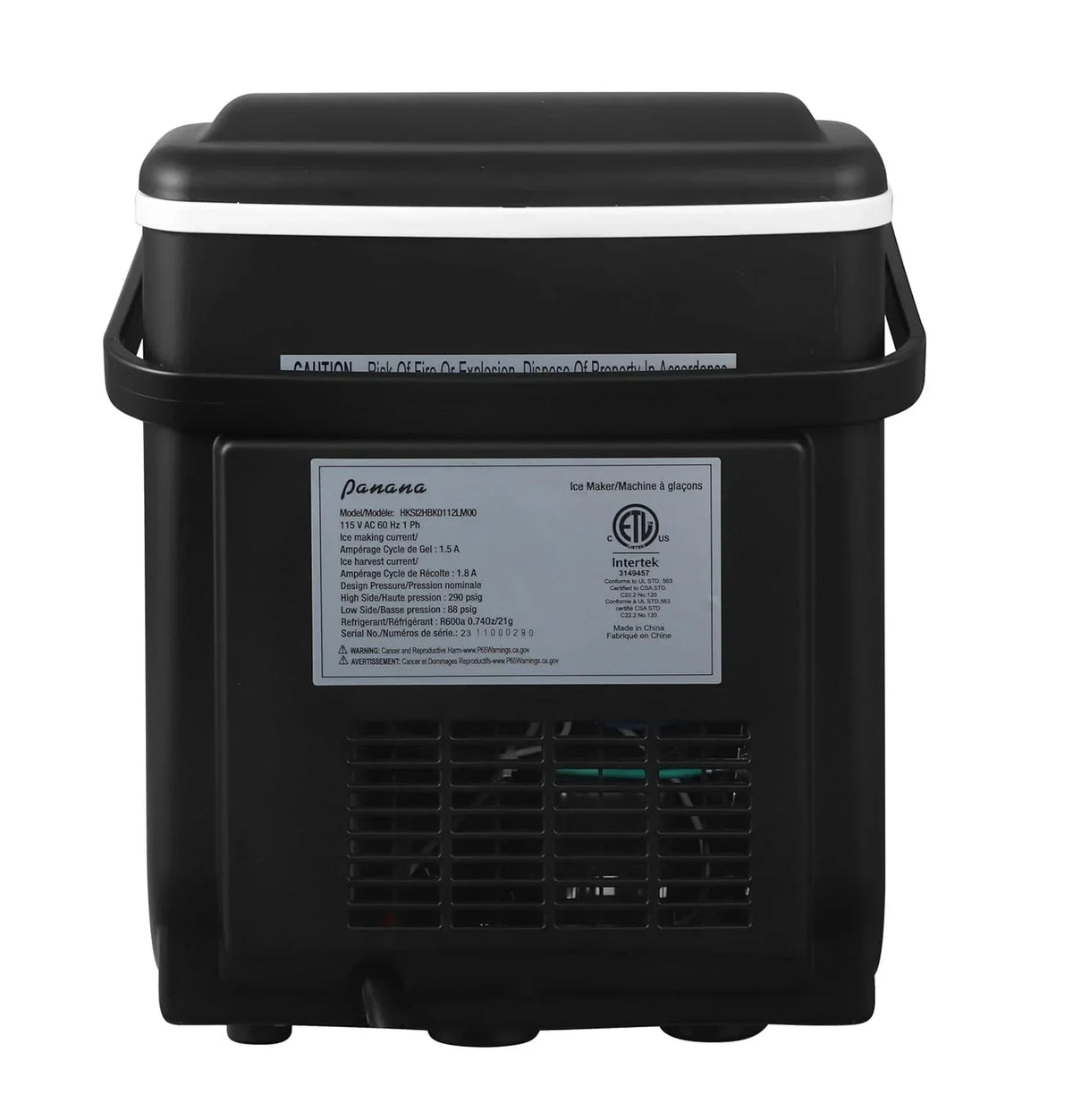 Countertop Ice Maker, 9 Bullet Ice, 26.5lbs/24H