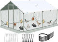 Quictent Metal Chicken Coop Run For 20+ Poultry, 12x9x6.6FT - Advanced Series