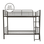 Mainstays Convertible Twin Over Twin Metal Bunk Bed - Black