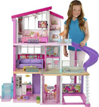 Barbie Dreamhouse Dollhouse With 70+ Accessories, Working Elevator, Lights And Sounds