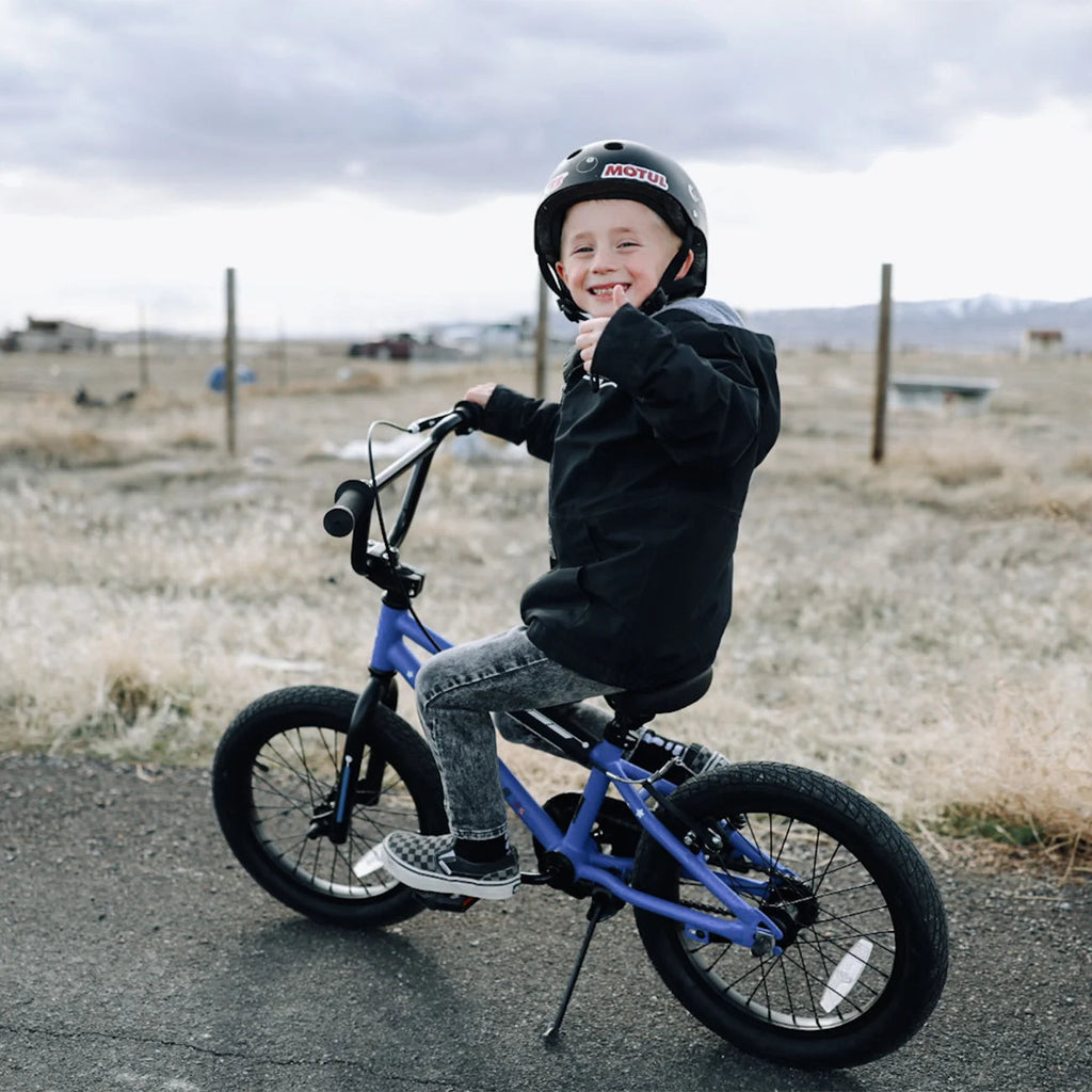 Glerc Kids BMX Style Bicycle 14 Inch Blue With Training Wheels And Coaster Brake