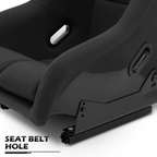 MoNiBloom Racing Simulator Game Seat With Adjustable Slide, Black