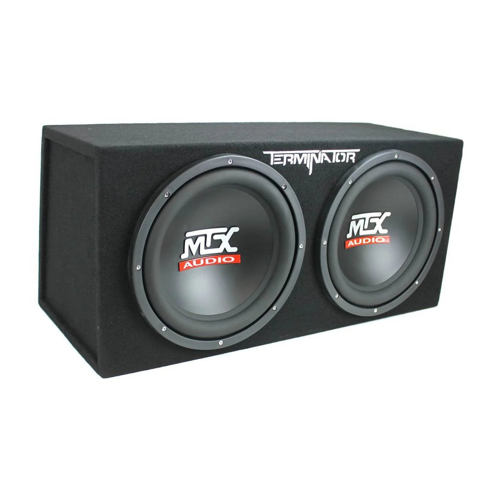 MTX Dual 12in 1200W Loaded Subwoofer Box With 1500W Amplifier And Capacitor - TNE212D