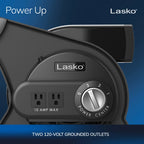 Lasko Pivoting Pro 12in 3-Speed Blower Fan, 289 CFM, Black - U12104
