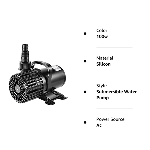 VIVOSUN Submersible Water Pump 1600 GPH 100W - Pond And Aquarium