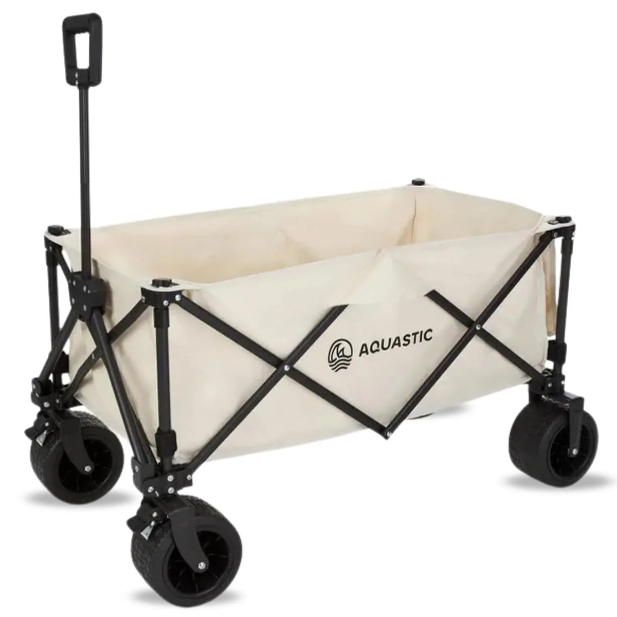 AQUASTIC Folding Transport Cart, 127 Litres, Olive - CARO