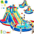 Inflatable Water Slide Bounce House With 550 W Blower, 8-In-1, 467 x 367 x 257 cm