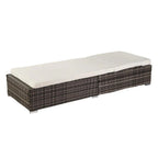 GoDecor Outdoor Rattan Chaise Lounge Chair, Gray