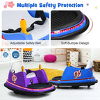 12V Toddler Battery Powered Bumper Car With Dual Joysticks And 360 Degree Spin