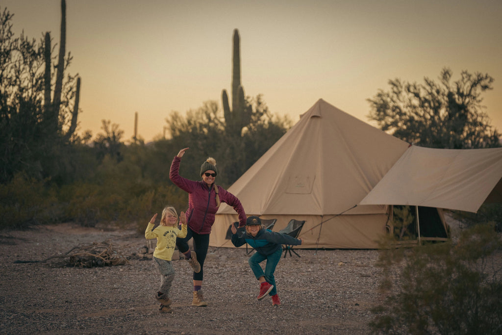 White Duck Outdoors Regatta Bell Tent Awning, Desert Red, 10 ft - Complete Canopy With Poles