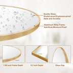 Arched Full Length Floor Mirror With Aluminum Alloy Frame - 65x22, 71x24, 71x28, 71x32