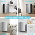 TINKLE WELL Mini Fridge With Freezer, 3.2 Cu Ft, Single Door, Silver