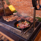 Backyard Discovery Argentine Santa Maria XL Wood Fire & Charcoal Steel Grill, 723 Square Inch - Asado Clamp