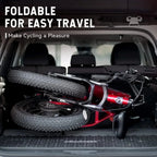 HOVSCO Folding Electric Bike, 750W Step-Thru 20 Inch Fat Tire Ebike, 28 MPH, 48V 15Ah Removable Battery, Red