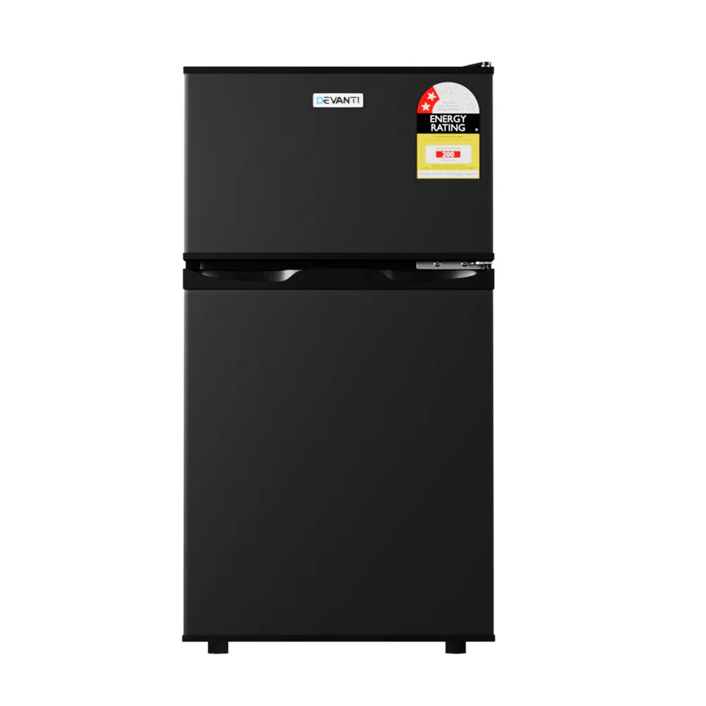Devanti Bar Fridge Mini Freezer Refrigerator, 80L, Black