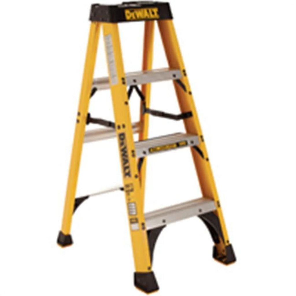 Dewalt Fiberglass Step Ladder, 4-Foot, Type IA, 300-Pound Load Capacity - DXL3010-04