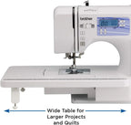 Brother Sewing And Quilting Machine, 185 Built-In Stitches, LCD Display - HC1850
