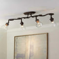Pro Track Myrna 4-Head Ceiling Or Wall Track Light Fixture Kit, Bronze, 43 1/2 Inch Wide