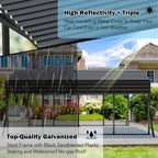 MUCHANT Heavy-Duty Carport, 12' x 20', Galvanized Steel Roof