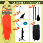 FunWater Inflatable Stand Up Paddle Board, 11 ft x 32 in x 6 in - SUP Paddle Accessories