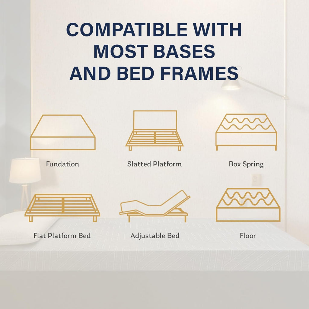 EGOHOME Queen Copper Gel Cooling Memory Foam Mattress, 60x80x12, Black