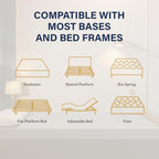 EGOHOME Queen Copper Gel Cooling Memory Foam Mattress, 60x80x12, Black