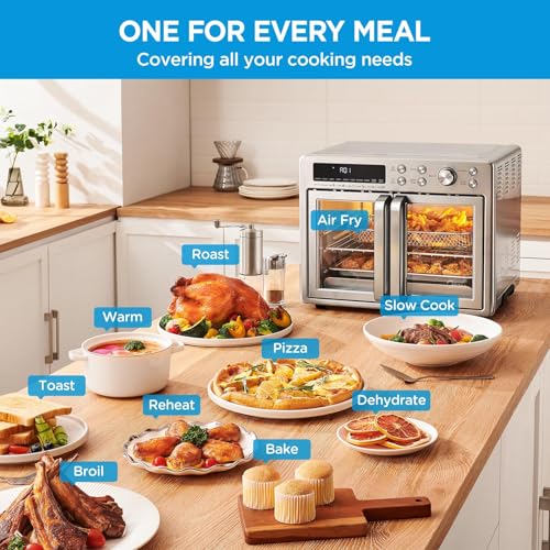 Midea Flexify French Door Air Fryer Toaster Oven Combo, 26.4 QT, 10-in-1, Stainless Steel