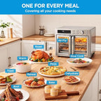 Midea Flexify French Door Air Fryer Toaster Oven Combo, 26.4 QT, 10-in-1, Stainless Steel