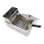 denest 5kW Large Single-Tank Electric Deep Fryer With Fry Basket - 6/12L