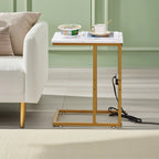 C-Shaped Sofa Side Tables, Set of 2, 11" D x 19" W x 24" H