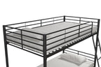 Mainstays Convertible Twin Over Twin Metal Bunk Bed - Black