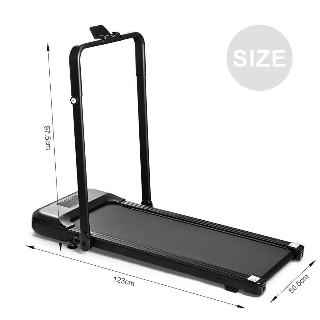 Foldable Under Desk Treadmill Walking Pad With Handle, 6.2 MPH, 2.5HP, 300 LBS Capacity