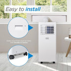 BLACK+DECKER Portable Air Conditioner 10,000 BTU for Rooms up to 450 Sq. Ft., White