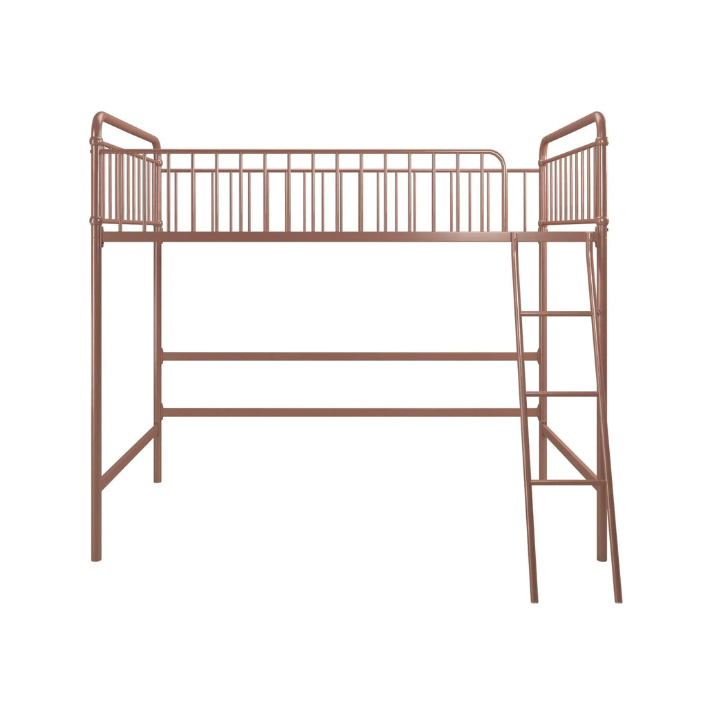 Better Homes & Gardens Twin Metal Loft Bed, Rose Gold - Kelsey