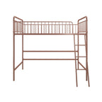 Better Homes & Gardens Twin Metal Loft Bed, Rose Gold - Kelsey