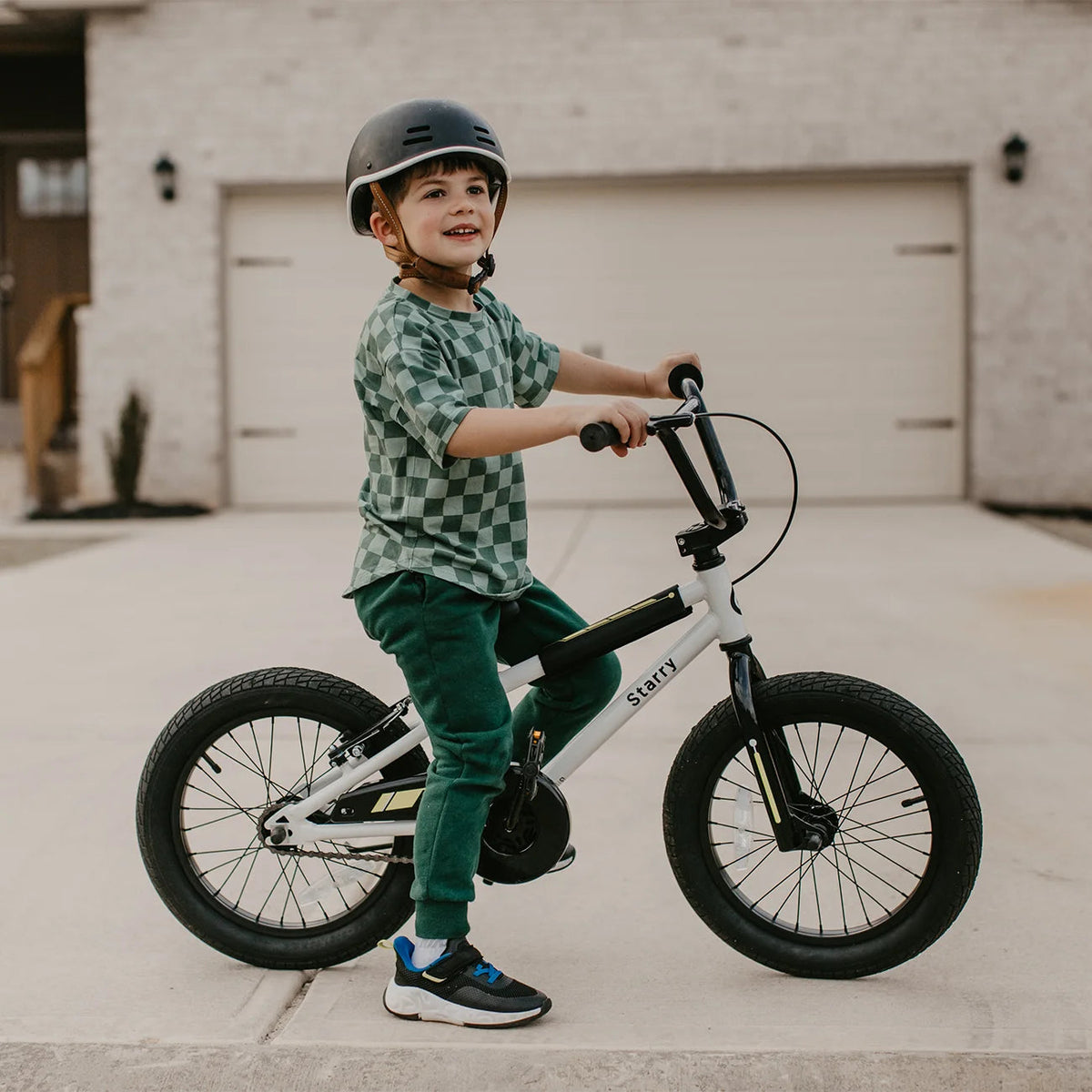 Glerc Kids BMX Style Bicycle 14 Inch Blue With Training Wheels And Coaster Brake