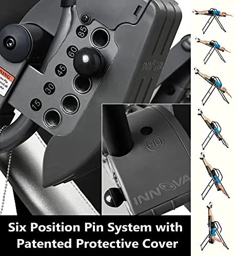 HEALTH AND FITNESS Inversion Table With Heavy-Duty Steel Frame And Adjustable Ankle Holders - ITX9600