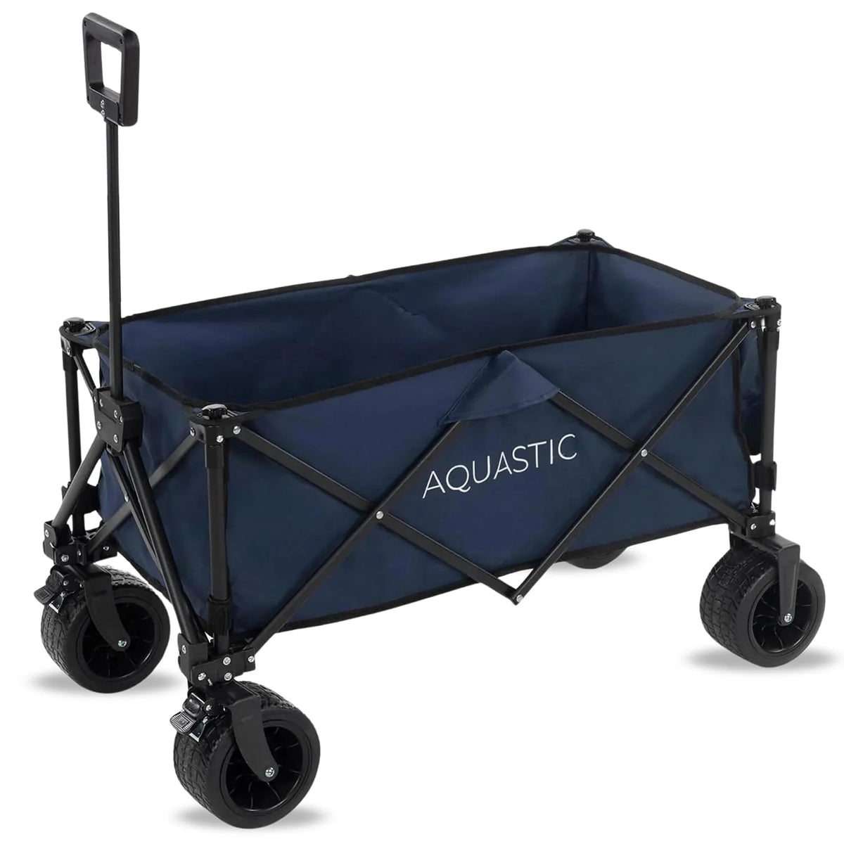 AQUASTIC Folding Transport Cart, 127 Litres, Olive - CARO
