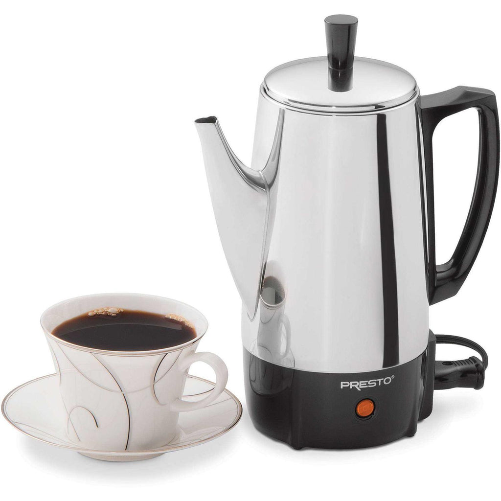 Presto Stainless Steel Percolator Coffee Maker, 6-Cup - 02822