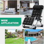 Docred Zero Gravity Folding Recliner Chair With Pad, Headrest And Cup Holder