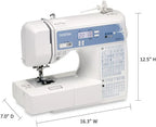 Brother Computerized Sewing And Quilting Machine, 165 Built-In Stitches, LCD Display, White, 20x12x17 - XR9550