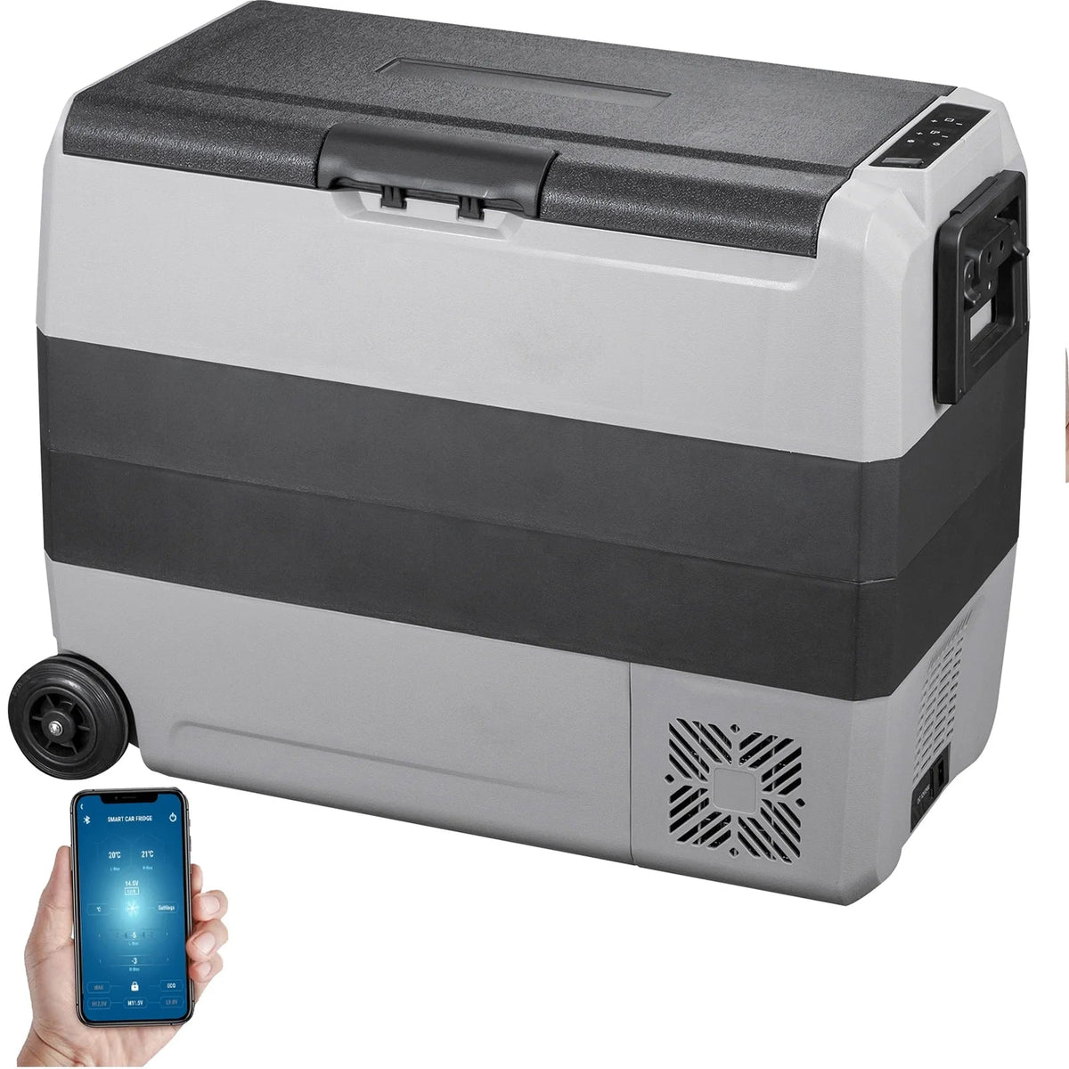 VEVOR Dual-Zone Car Refrigerator Freezer, 48QT - T45K