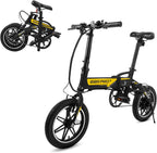 Swagtron Swagcycle EB5 Pro Plus Folding Electric Bike With Pedals, Lightweight Aluminum - Recertified