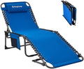 4-Fold Outdoor Folding Chaise Lounge Chair, 75 x 23.2 x 13.3 Inches, 264 Lbs