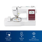 Brother Sewing And Embroidery Machine, 103 Stitches, 135 Designs, 4 in x 4 in - SE725