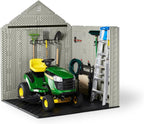 Rubbermaid Resin Outdoor Storage Shed With Floor, 7x7 ft, Gray