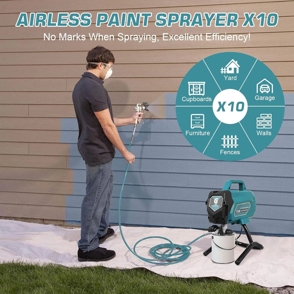 Telyswee Airless Paint Sprayer, 750W, 3300 PSI, Blue