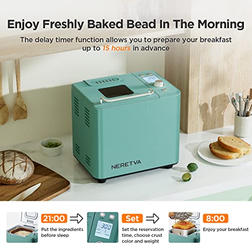 Neretva Automatic Bread Maker Machine With Sourdough Setting - 20-in-1